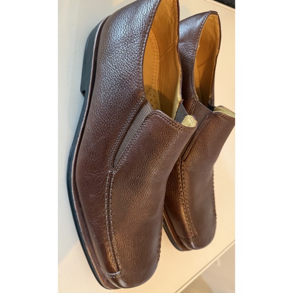 Sandro 5302 Mens 13D Brown‎ Leather Square Toe Gore Loafers, Made in Brazil main image 8